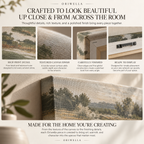 Misty Pine Forest Canvas Wall Art – Neutral Woodland Landscape