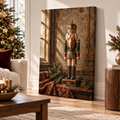 Vintage Nutcracker in an Old-World Parlor Christmas Canvas Wall Art